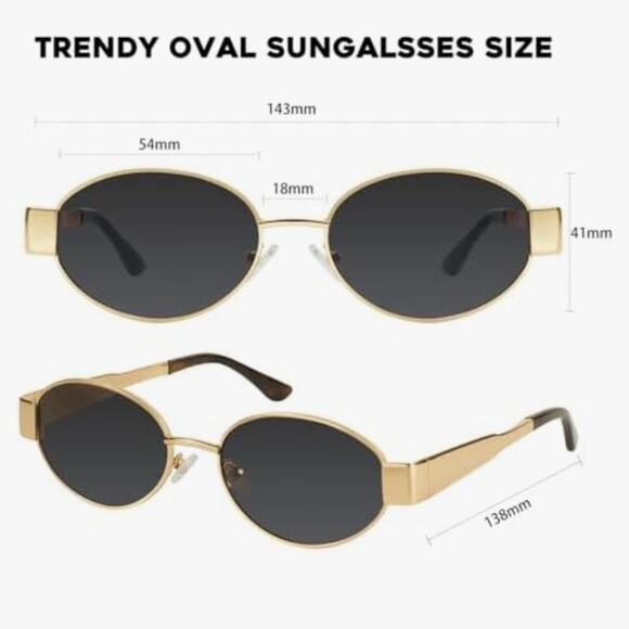 Mosanana New Retro Oval Sunglasses - Model MS52364 - Picture 2 of 8